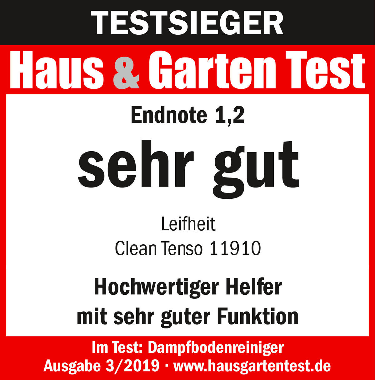 Dampfreiniger CLEANTENSO  CLEAN TENSO  - Weiß, Basics, Kunststoff (27,6/26,5/67cm) - Leifheit