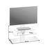 TV-ELEMENT Weiß - Alufarben/Weiß, Design, Glas/Metall (90/104/40cm)