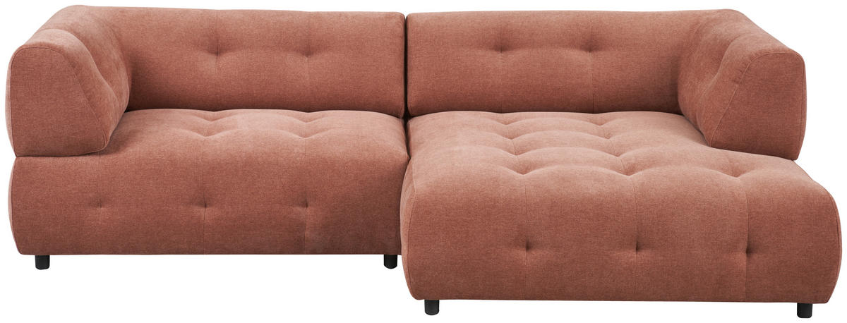 SOFFA i rostfärgad  - svart/rostfärgad, Design, textil/plast (244/73/140cm) - Pure Home Comfort