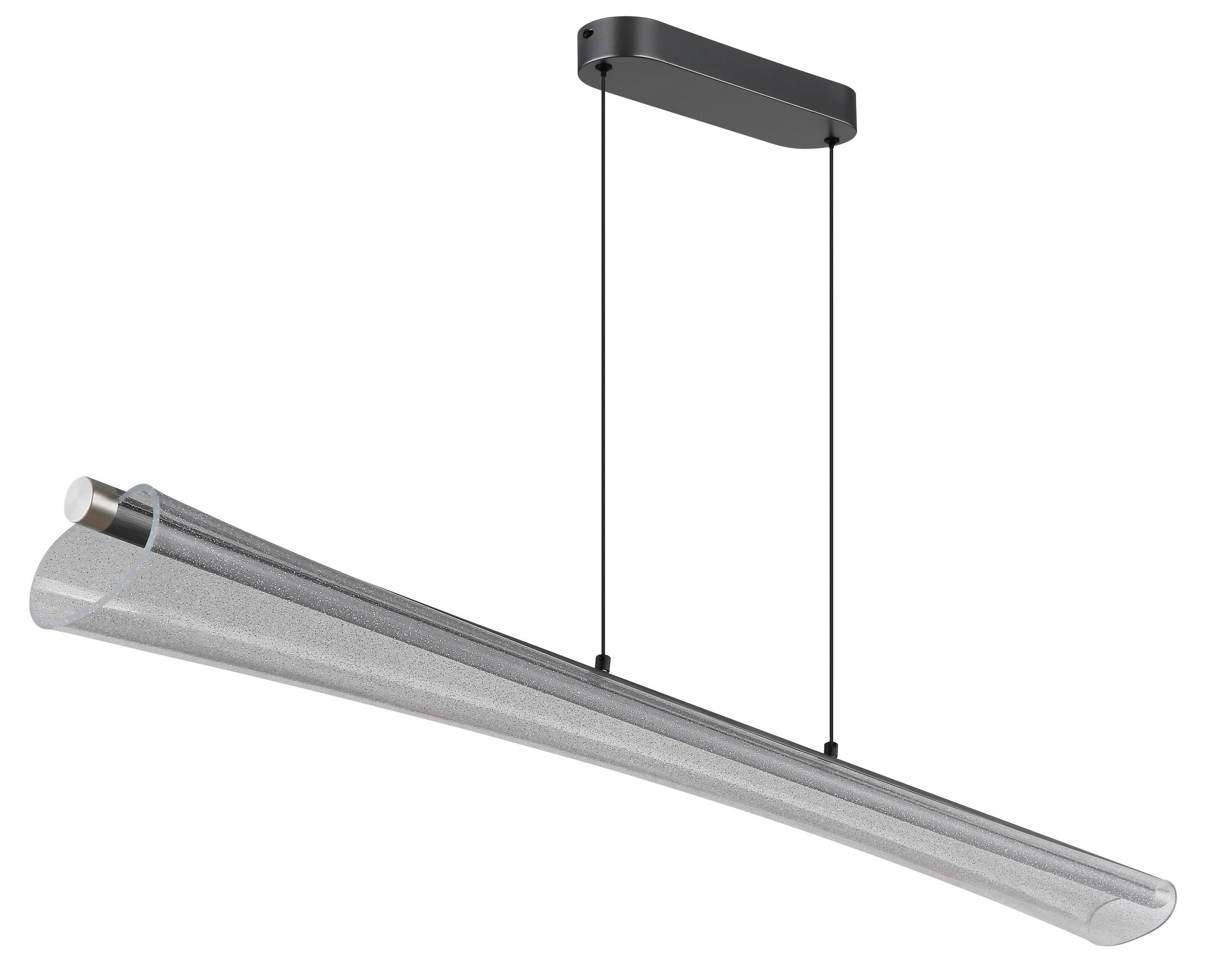 LED-HÄNGELEUCHTE 121/13,5/120 cm - Klar/Anthrazit, Design, Kunststoff/Metall (121/13,5/120cm) - Globo