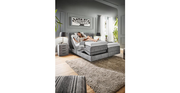 BOXSPRINGBETT 180/200 cm  in Grau  - Grau, KONVENTIONELL, Holz/Textil (180/200cm) - Dieter Knoll