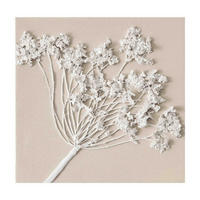 ÖLGEMÄLDE Blumen Weiß 30/30 cm  - Weiß, LIFESTYLE, Holz/Kunststoff (30/30cm) - Monee