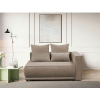 RÉCAMIERE Taupe Plüsch  - Taupe/Rosa, Design, Kunststoff/Textil (168/73/99cm) - MID.YOU