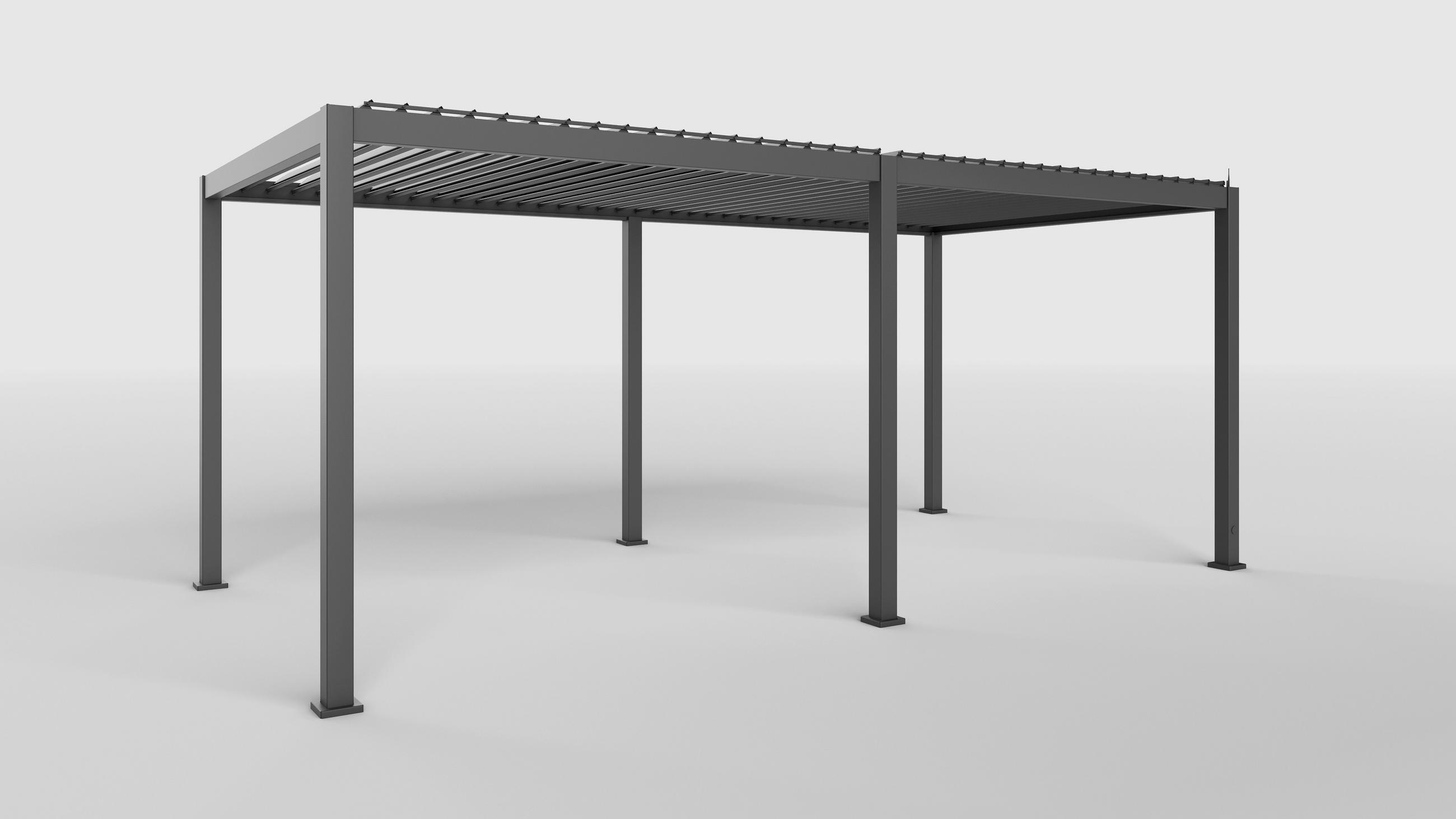 PERGOLA 600/250/300 cm Aluminium  - Anthrazit, Basics, Metall (600/250/300cm) - Gardenson