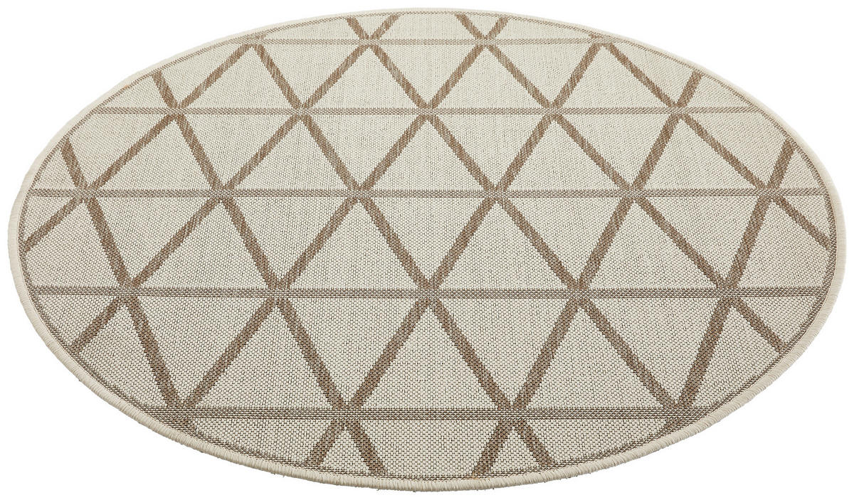 OUTDOORTEPPICH 120 cm Creme, Beige  - Beige/Creme, Design, Naturmaterialien/Textil (120cm) - Novel