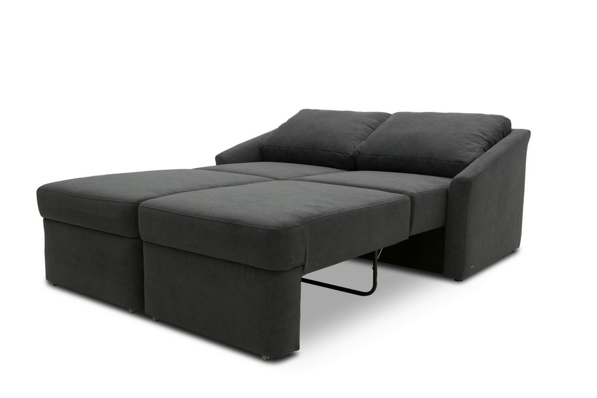 SCHLAFSOFA Mikrofaser Dunkelgrau  - Dunkelgrau/Beige, Basics, Kunststoff/Textil (168/86/96cm) - MID.YOU