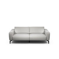 2,5-SITZER Chenille Hellgrau  - Hellgrau/Schwarz, Design, Textil/Metall (220/86/86-94cm) - SENSOO