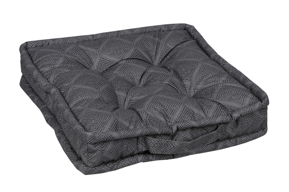 SITZKISSEN   40/8/40 cm  - Anthrazit, KONVENTIONELL, Textil (40/8/40cm)