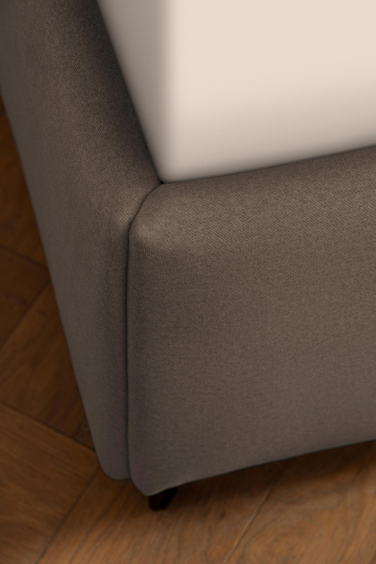 POLSTERBETT 180/200 cm  in Taupe  - Taupe/Birkefarben, Konventionell, Holz/Textil (180/200cm) - Novel