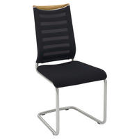 SCHWINGSTUHL  in Flachgewebe, Netz  - Edelstahlfarben/Eichefarben, Design, Holz/Textil (47/99/59cm) - Venjakob