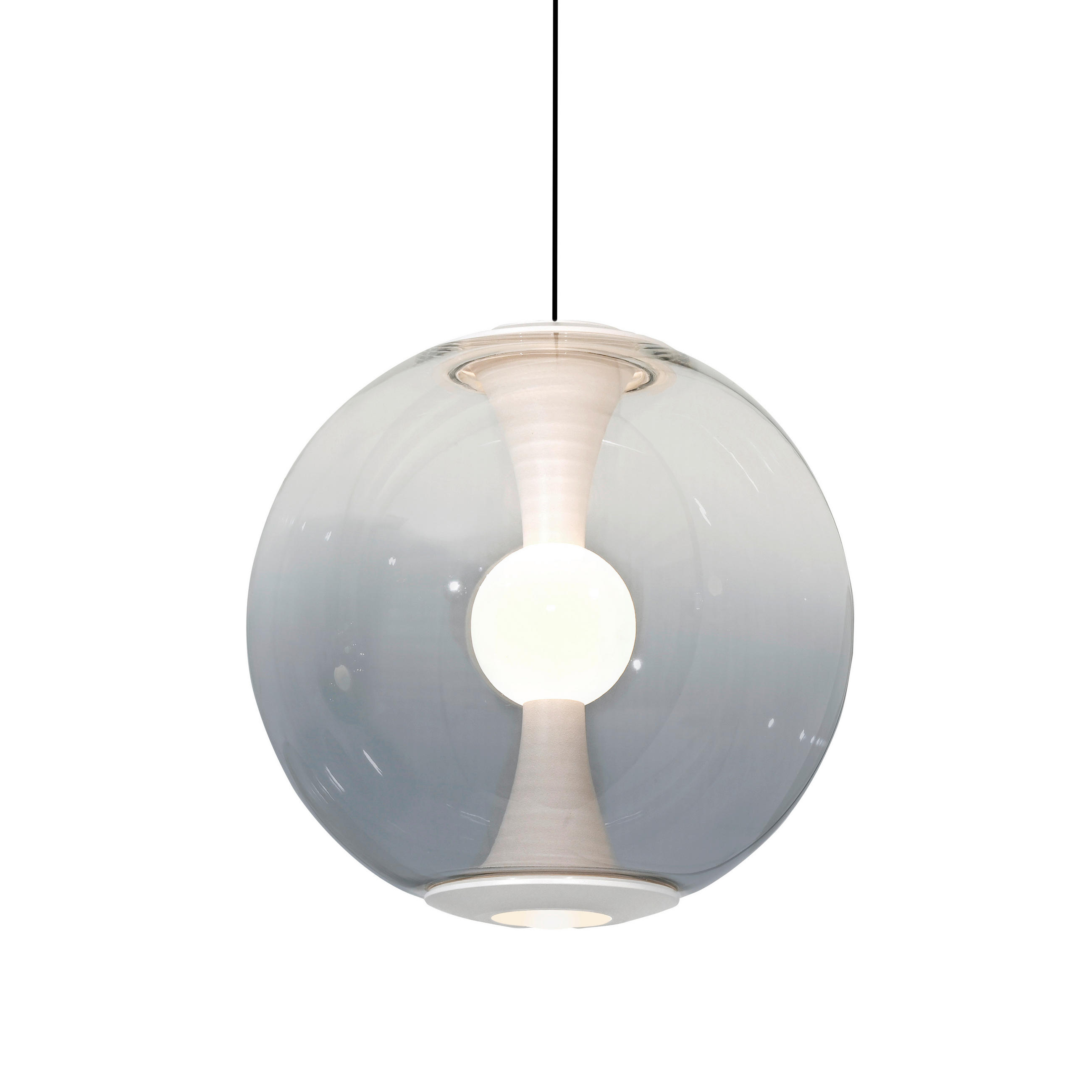 LED-PENDELLEUCHTE PURE Base-Glow 20/20/150 cm   - Weiß Hochglanz, MODERN, Glas/Kunststoff (20/20/150cm) - Neuhaus PURE