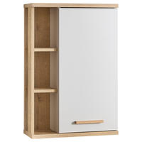 HÄNGESCHRANK 50,5/74,5/20,5 cm  - Kaschmir/Eichefarben, Design, Glas/Holzwerkstoff (50,5/74,5/20,5cm) - Xora