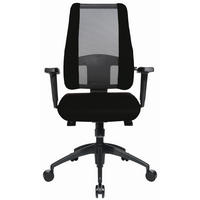 DREHSTUHL  in Netzbespannung Schwarz  - Schwarz, Design, Kunststoff/Textil (48/103-118/42cm) - Topstar