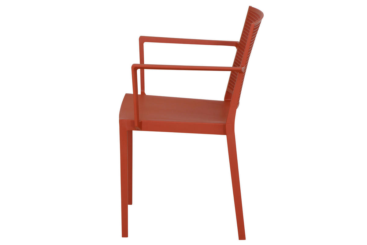 GARTENGARNITUR 3-teilig Stahl  - Anthrazit/Rot, Basics, Kunststoff/Metall (80/80/80cm) - Siena Garden