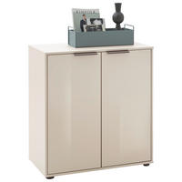 KOMMODE  in 80/86/43 cm  - Champagner/Eichefarben, Design, Glas/Holzwerkstoff (80/86/43cm) - Dieter Knoll