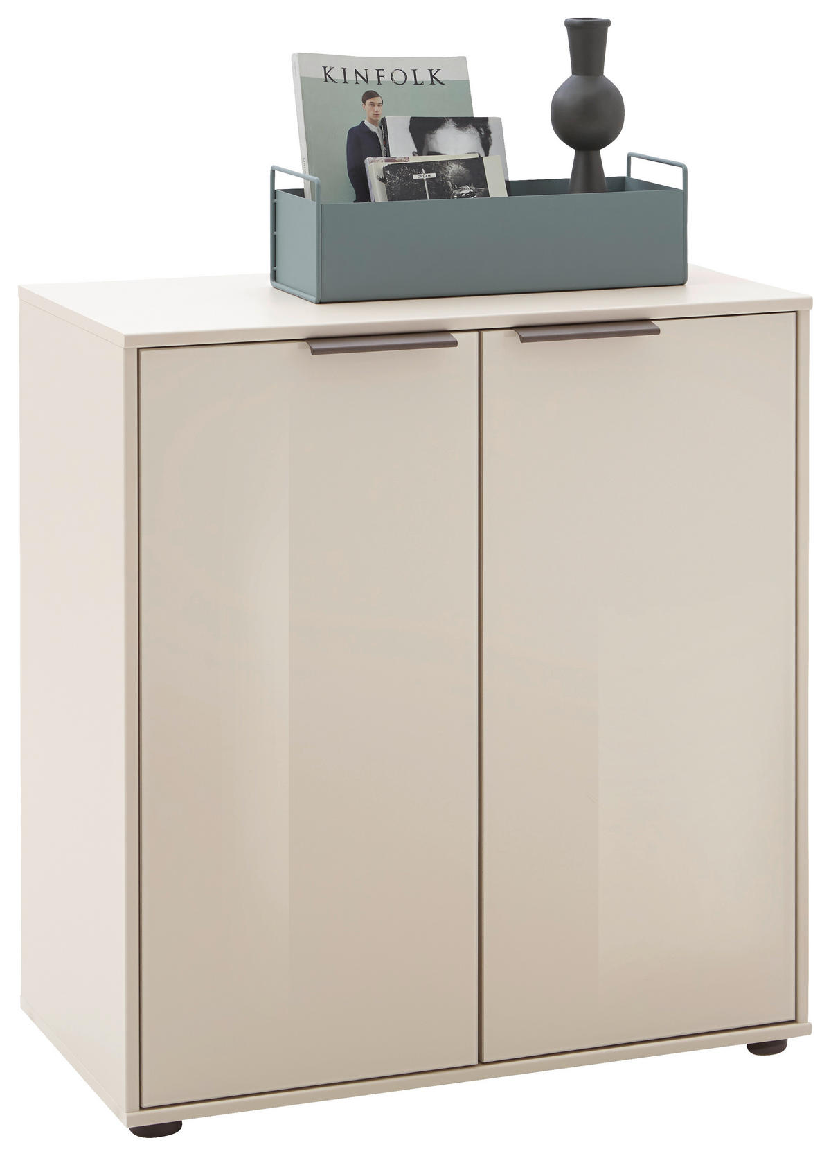 KOMMODE  in 80/86/43 cm  - Champagner/Eichefarben, Design, Glas/Holzwerkstoff (80/86/43cm) - Dieter Knoll