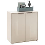 KOMMODE  in 80/86/43 cm  - Champagner/Eichefarben, Design, Glas/Holzwerkstoff (80/86/43cm) - Dieter Knoll