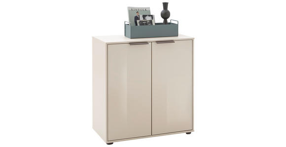 KOMMODE  in 80/86/43 cm  - Champagner/Eichefarben, Design, Glas/Holzwerkstoff (80/86/43cm) - Dieter Knoll