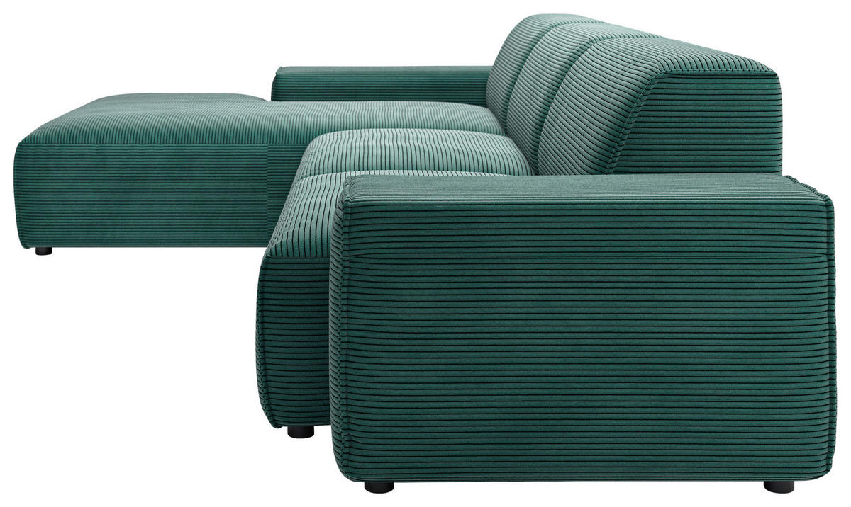 Freisteller von Pure Home Lifestyle ECKSOFA 9125 Dunkelgrün Cord.