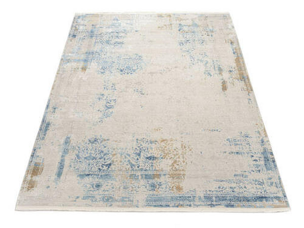 WEBTEPPICH 67/130 cm Opera Blau, Grau, Hellgrau, Hellblau, Dunkelblau, Dunkelgrau  - Blau/Dunkelgrau, Design, Textil (67/130cm) - Musterring