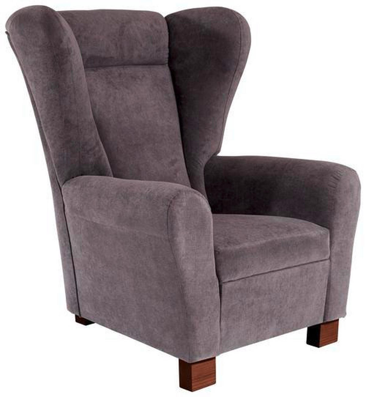 ÖRONLAPPSFÅTÖLJ i flatväv antracit  - brun/antracit, Design, trä/textil (95/109/97cm) - Livetastic