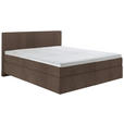 BOXSPRINGBETT 160/200 cm  in Braun  - Schwarz/Braun, KONVENTIONELL, Kunststoff/Textil (160/200cm) - Hom`in