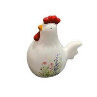 DEKOHUHN - Rot/Weiß, LIFESTYLE, Keramik (11,2/6,2/13,3cm)