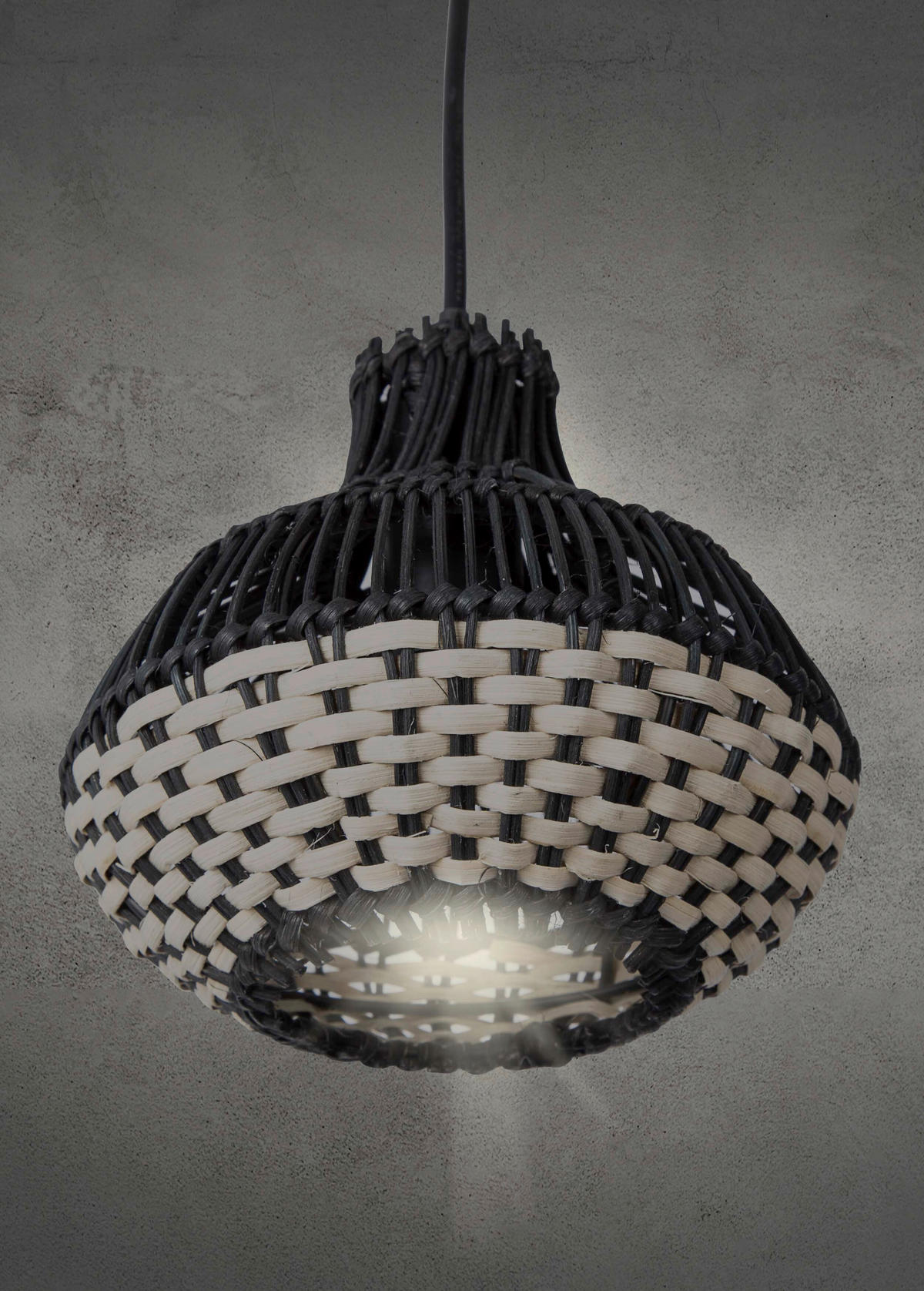 HÄNGELEUCHTE Milena 55/16/150 cm  - Schwarz, Design, Metall (55/16/150cm) - Globo