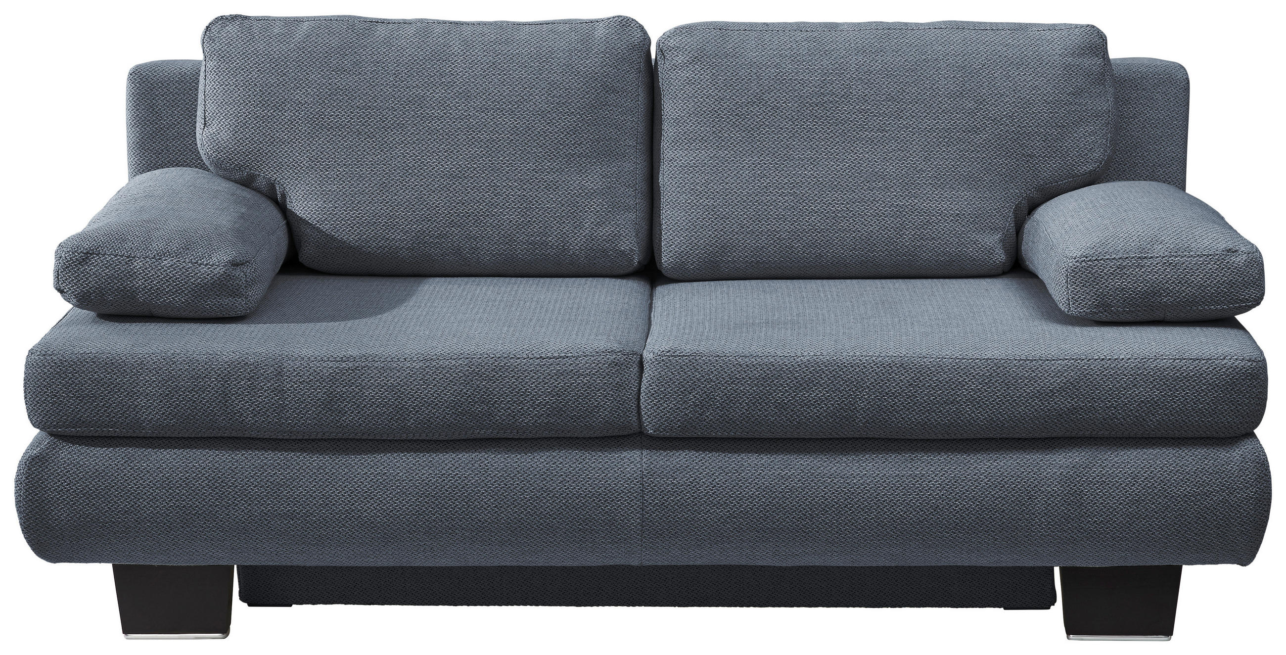 SCHLAFSOFA in Textil Blau, Grau  - Wengefarben/Blau, Design, Holz/Textil (203/94/100cm) - Novel