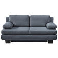 SCHLAFSOFA Macy in Blau, Grau  - Wengefarben/Blau, Design, Holz/Textil (203/94/100cm) - Novel