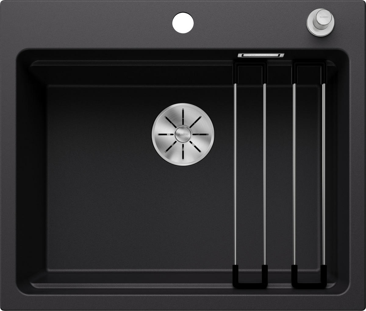 SPÜLE 525889  - Schwarz, Basics, Stein (60/22/51cm) - Blanco