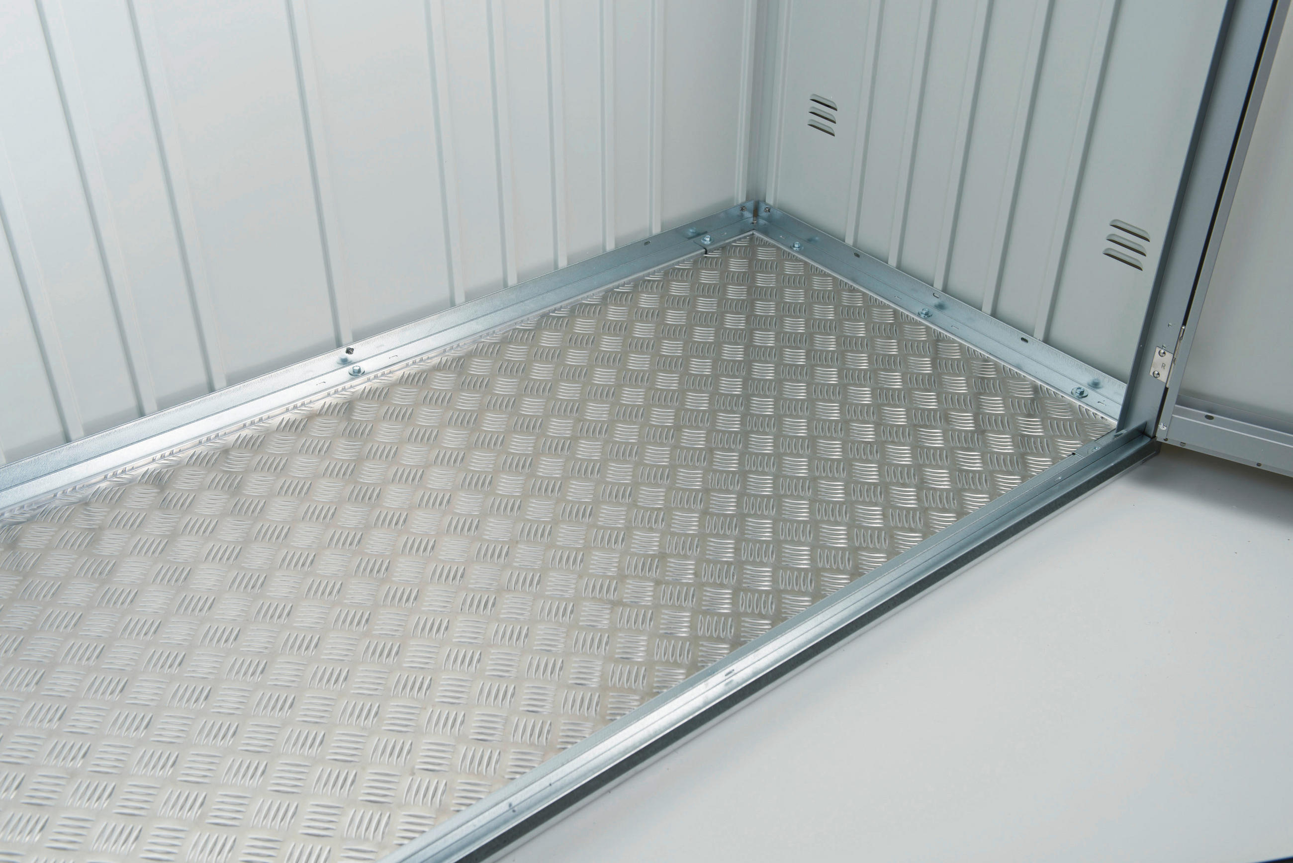 BODENPLATTE 177,5/0,2/69,5 cm  - Alufarben, Design, Metall (177,5/0,2/69,5cm) - Biohort