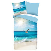 WENDEBETTWÄSCHE Sealife Renforcé 155/220 cm  - Multicolor, Natur, Textil (155/220cm)