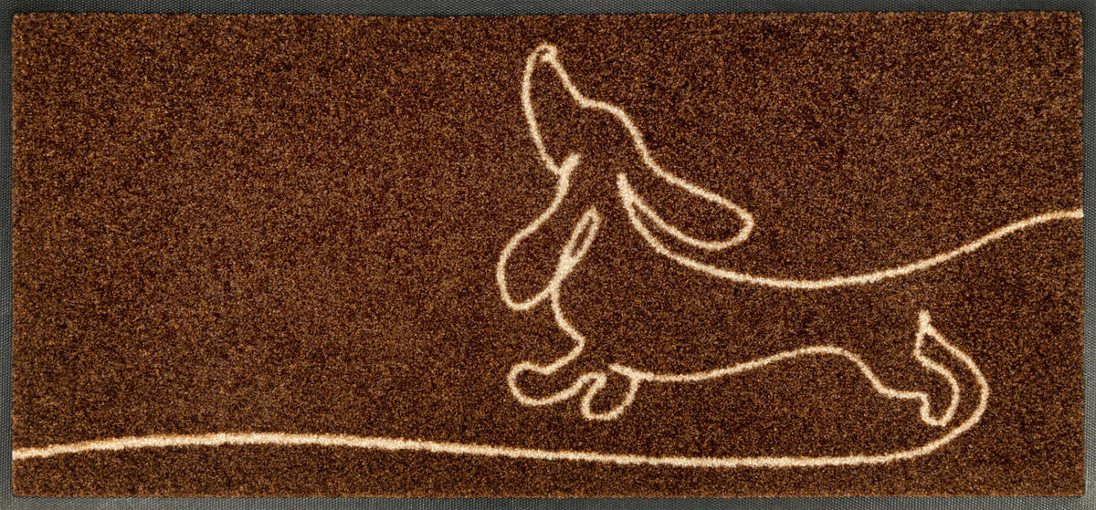 FUßMATTE 35/75 cm Daydreamer  - Braun, Trend, Kunststoff/Textil (35/75cm) - wash+dry