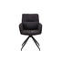 STUHL Webstoff Anthrazit - Anthrazit, Trend, Textil/Metall (58/88/63cm) - Hom`in