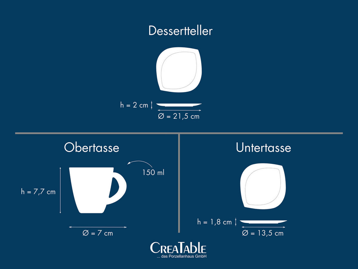 KAFFESERVIS Melbourne 18 delar  - cremefärgad, Basics, keramik (31/27/32cm) - Creatable