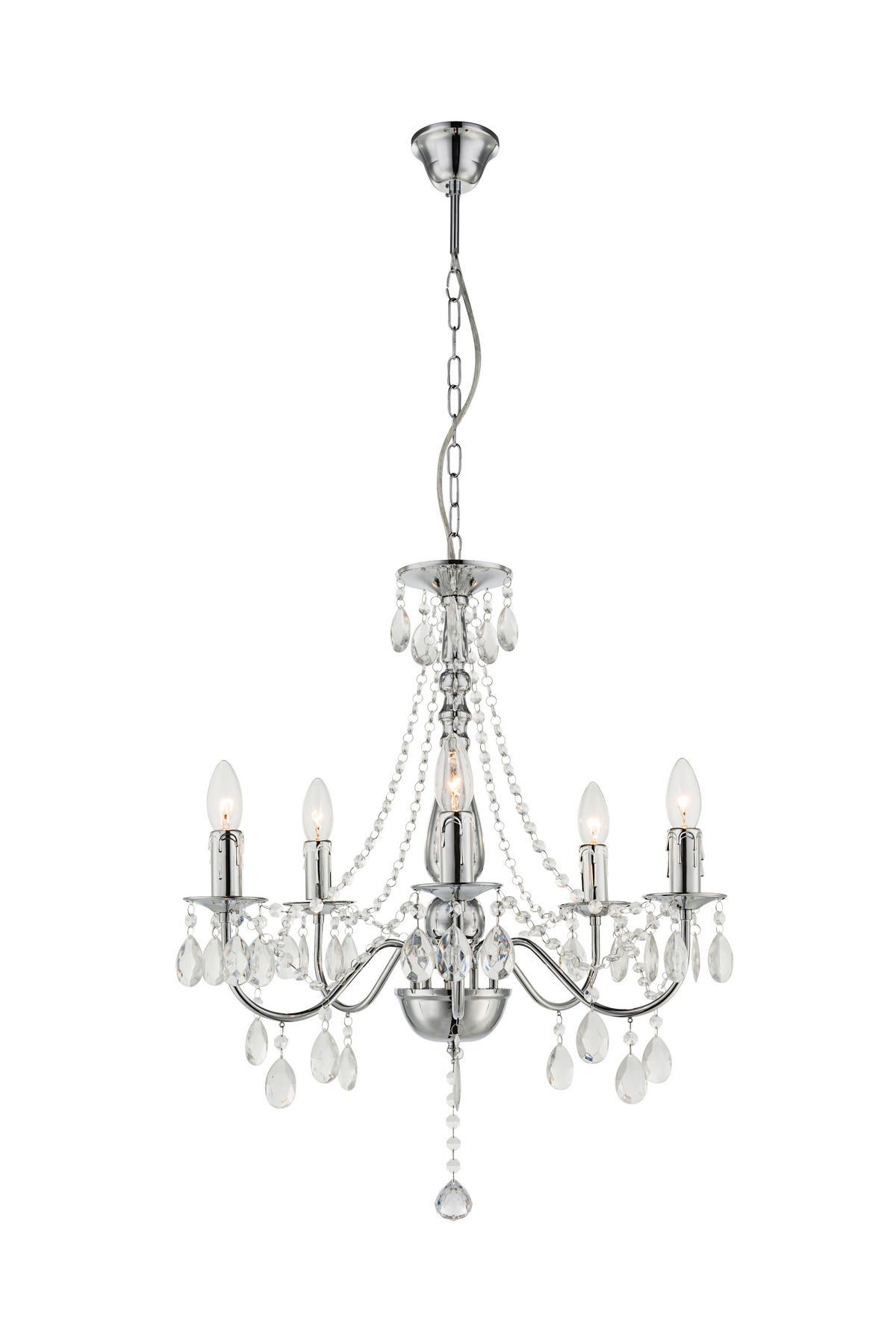 LUSTER  51/143 cm      - boja hroma/providno, Osnovno, metal/plastika (51/143cm)