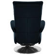 RELAXSESSEL in Leder Dunkelblau  - Edelstahlfarben/Dunkelblau, Design, Leder/Metall (78/112/85cm) - Cantus