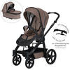 KINDERWAGENSET ROCK IT HB Outdoor  - Schwarz/Cappuccino, Basics, Textil/Metall (102/58/120cm) - Hartan