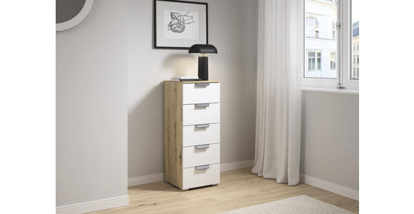 KOMMODE  in 40/100/42 cm  - Dunkelgrau/Weiß, Design, Holzwerkstoff/Metall (40/100/42cm) - Carryhome