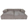 BIGSOFA Flachgewebe Braun  - Schwarz/Braun, MODERN, Kunststoff/Textil (234/66/178cm) - Carryhome