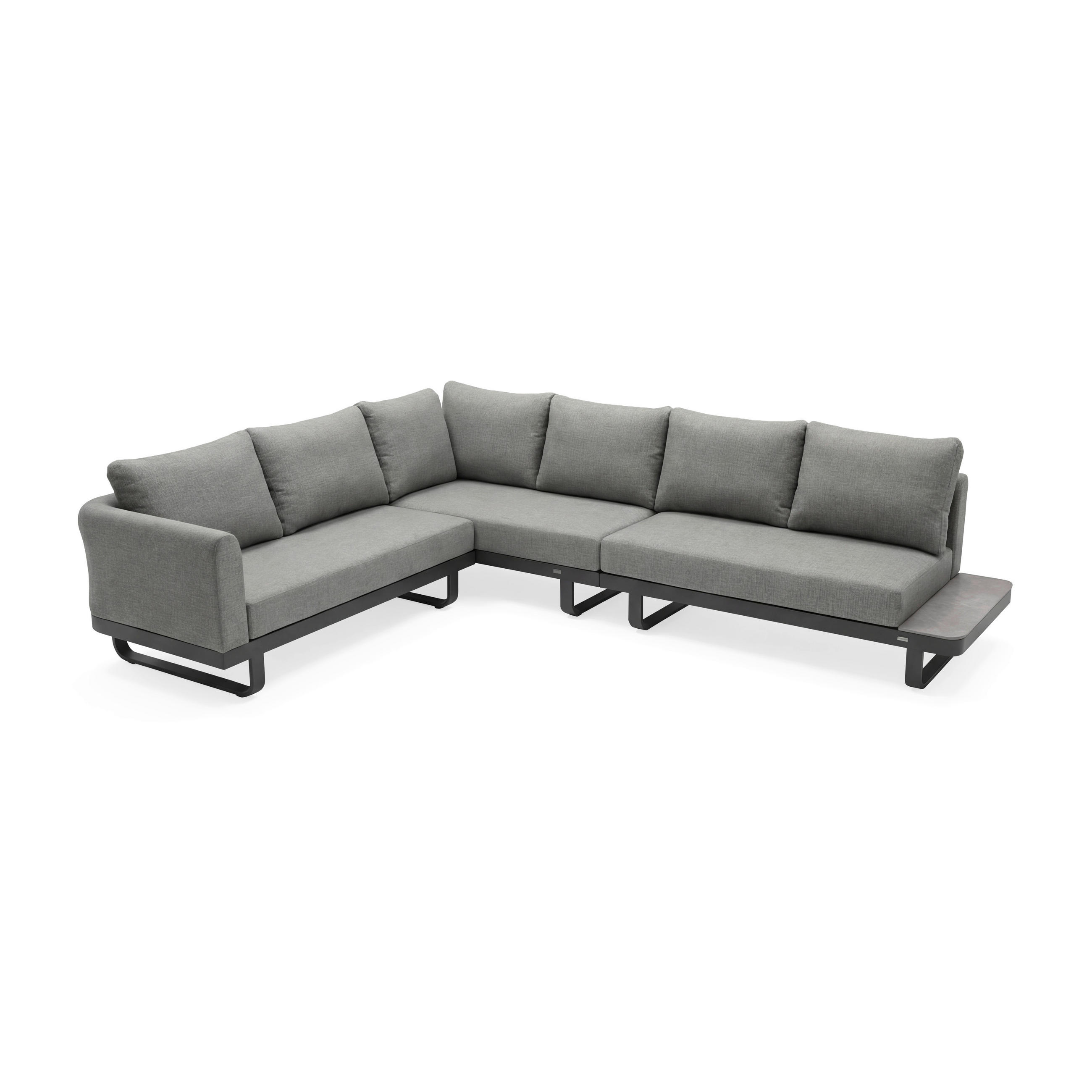 LOUNGEGARNITUR   Aluminium  - Anthrazit, MODERN, Kunststoff/Metall (320/69/242cm) - Gardenson