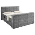 BOXSPRINGBETT 180/200 cm  in Grau  - Grau, KONVENTIONELL, Textil (180/200cm) - Carryhome
