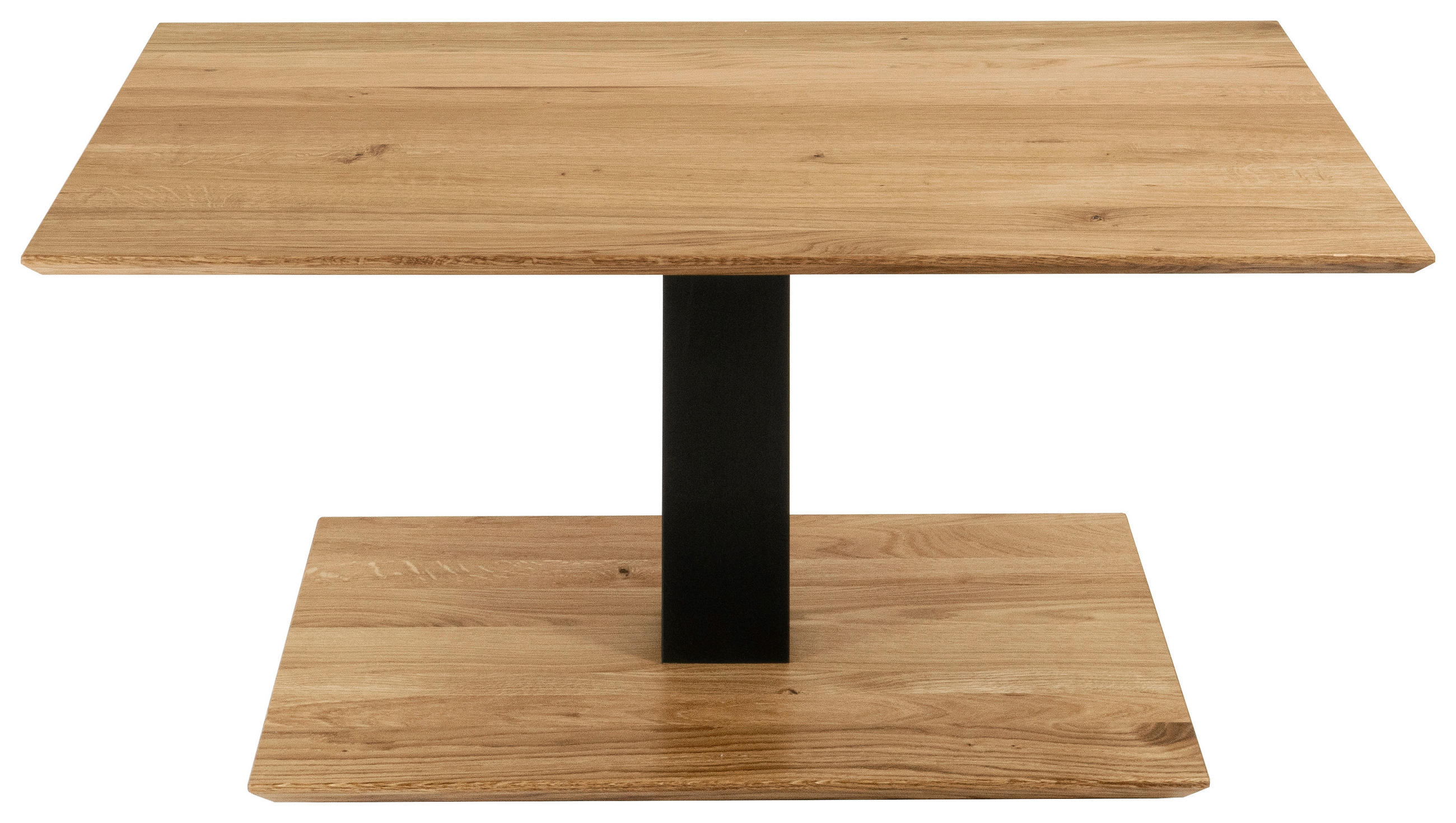 COUCHTISCH Wildeiche teilmassiv 100/60/47-65 cm rechteckig Anthrazit, Eichefarben  - Eichefarben/Anthrazit, Natur, Holz/Holzwerkstoff (100/60/47-65cm) - Venda