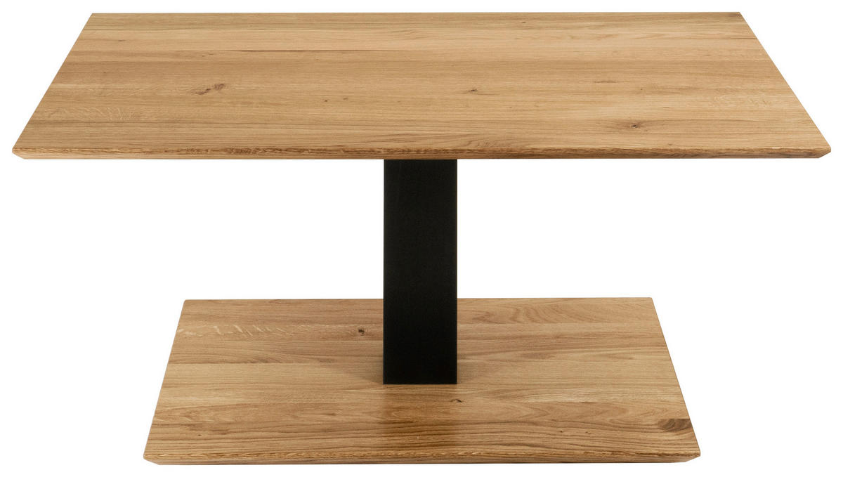 COUCHTISCH Wildeiche teilmassiv 100/60/47-65 cm rechteckig Anthrazit, Eichefarben  - Eichefarben/Anthrazit, Natur, Holz/Holzwerkstoff (100/60/47-65cm) - Venda