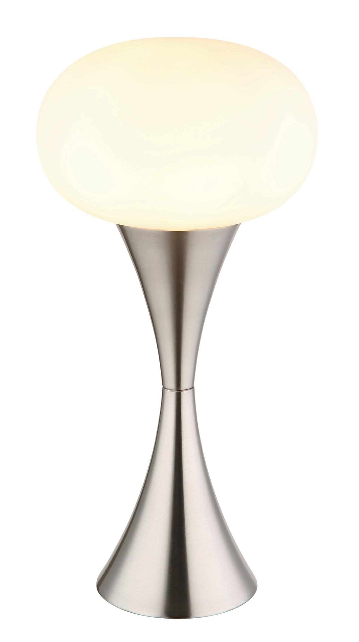 STOLNÍ LAMPA, E14, 18/36,9 cm  - černá/opál, Design, kov/plast (18/36,9cm) - Globo