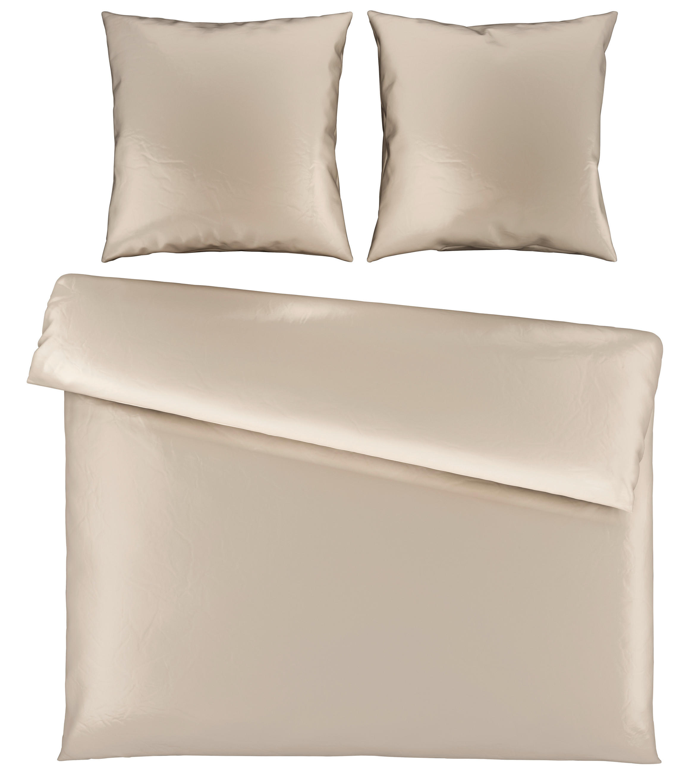 BETTWÄSCHE NIGIRI Satin 200/200 cm  - Ecru, Basics, Textil (200/200cm) - Bio:Vio