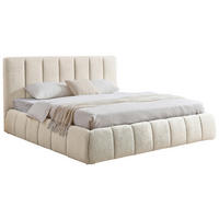 POLSTERBETT 180/200 cm,  in Beige, Lattenrost, Bettkasten, gepolstertes Kopfteil,  - Beige/Schwarz, Design, Holz/Kunststoff (180/200cm) - Boxxx