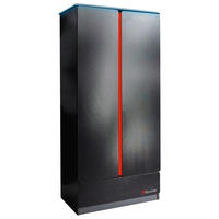 KLEIDERSCHRANK 79/181/51,5 cm,  in Rot, Schwarz, 2-türig  - Rot/Schwarz, MODERN, Holzwerkstoff (79/181/51,5cm) - X Rocker