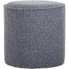 HOCKER Bouclé Dunkelgrau  - Dunkelgrau, Trend, Textil (40/40/40cm) - Xora
